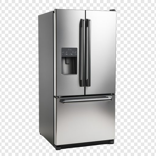 Sleek Stainless Steel French Door Refrigerator